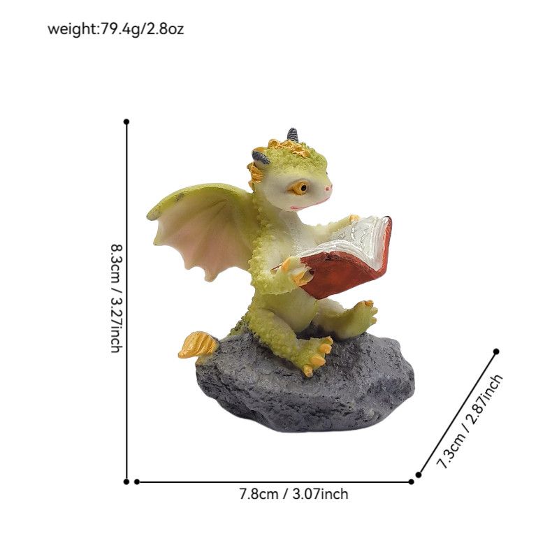 Cute Dragon Ornament Resin Miniature Statue Garden Succulents Home Bedroom Room Decoration Crafts Resin Home Decor Figurine Gift
