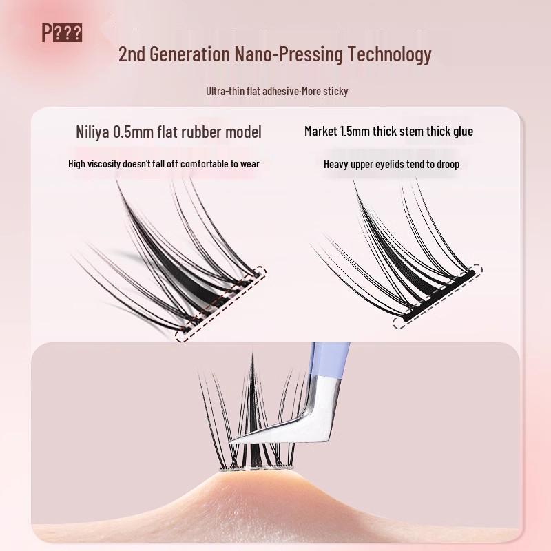 Natural Self-Adhesive Segment False Eyelashes - Sunflower Design for Women: Little Wild Cat Lower Lash Clusters