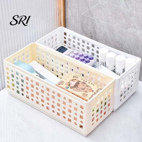 Multi-purpose Storage Container Box Foldable Stackable Organizer with Ventilated Hollow Design Dry Space Saving Bin for Household Travel Dormitory