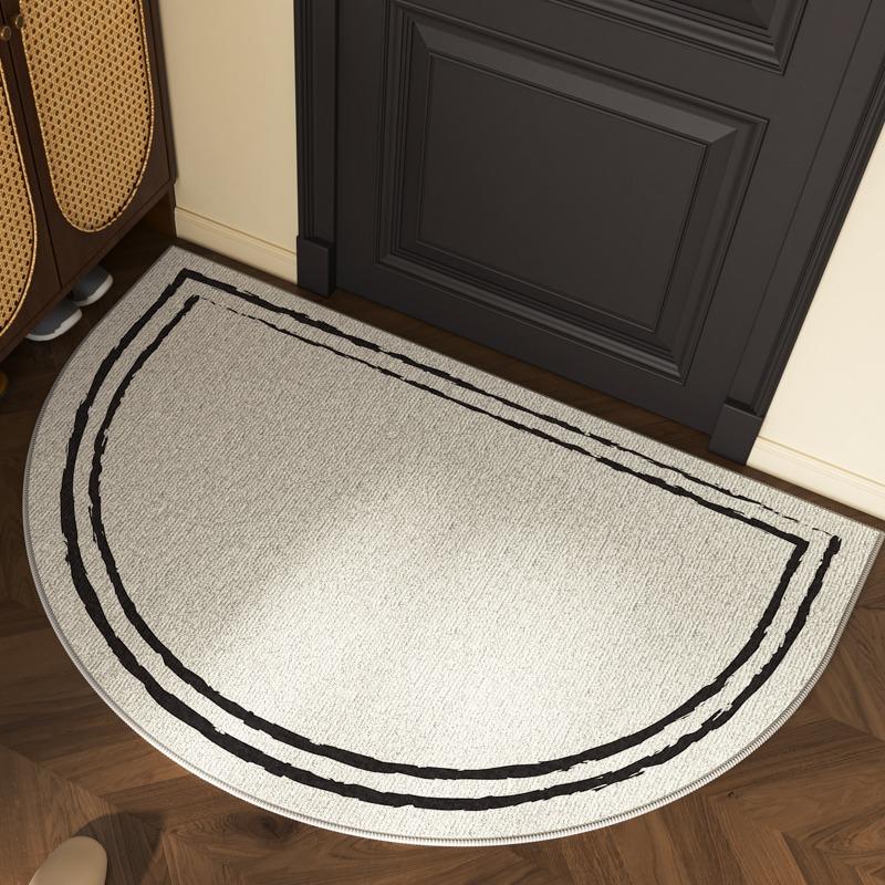 Entrance Door Mat Non-slip Wear-resistant Dirt-resistant Carpet Semi-circular Line Texture Garden Rug Outdoor Home Decor Mats