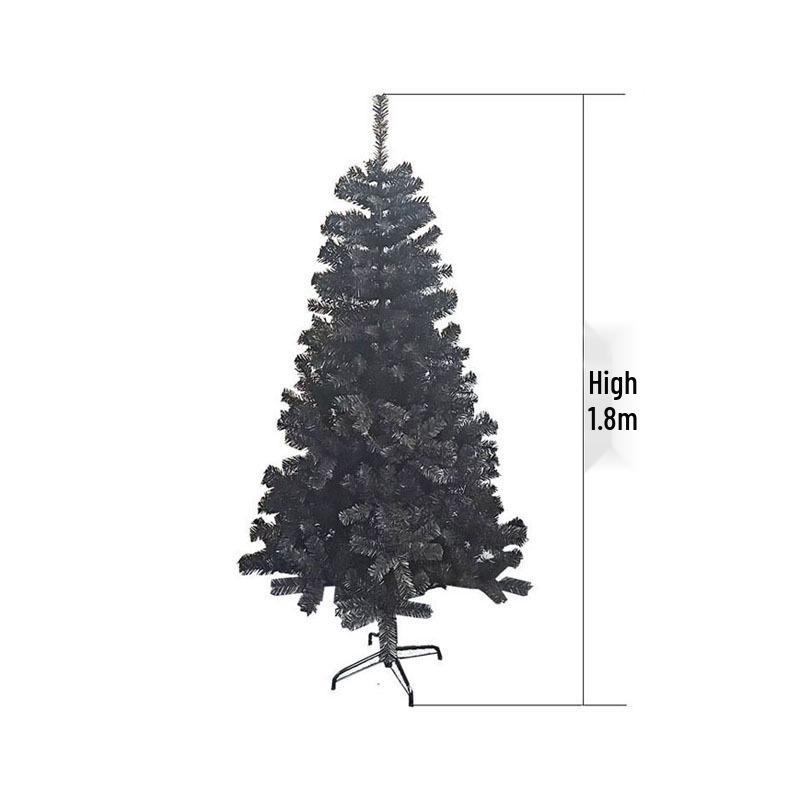 Black PVC Christmas Tree for Hotel Decoration - Large, DIY, Mini, Dense Simulation