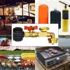 Propane Refill Adapter with Valve and Gauge 90 Degree Fill 1 LB Bottles From 20 LB Tank