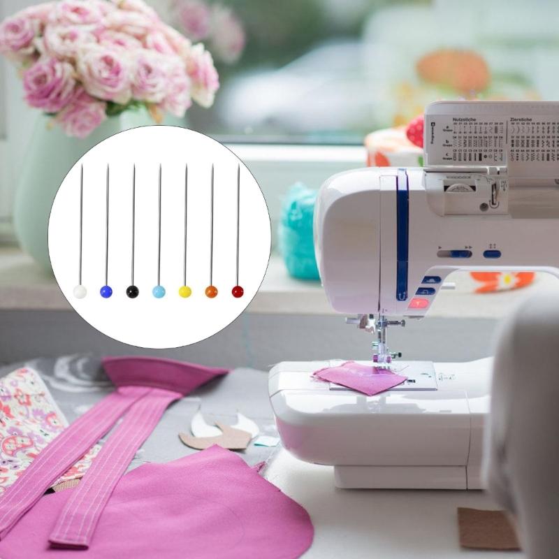 50 Pcs Craft Positioning Pins Straight Pins Sewing Pins Quilting Pins Colourful Fabric Pins for Craft Sewing Decorating