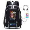 Riman ONE PIECE One Piece Peripheral Backpack, Youth Large-capacity Schoolbag USB Computer Bag