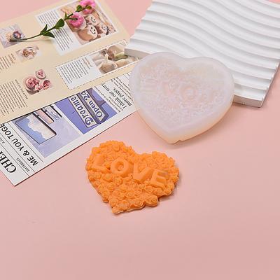 1Pc różowe serce kształt silikonowe formy Diy miłość kwiat świeca narzędzie do robienia gipsu czekoladowe lody formy Decor prezenty na walentynki