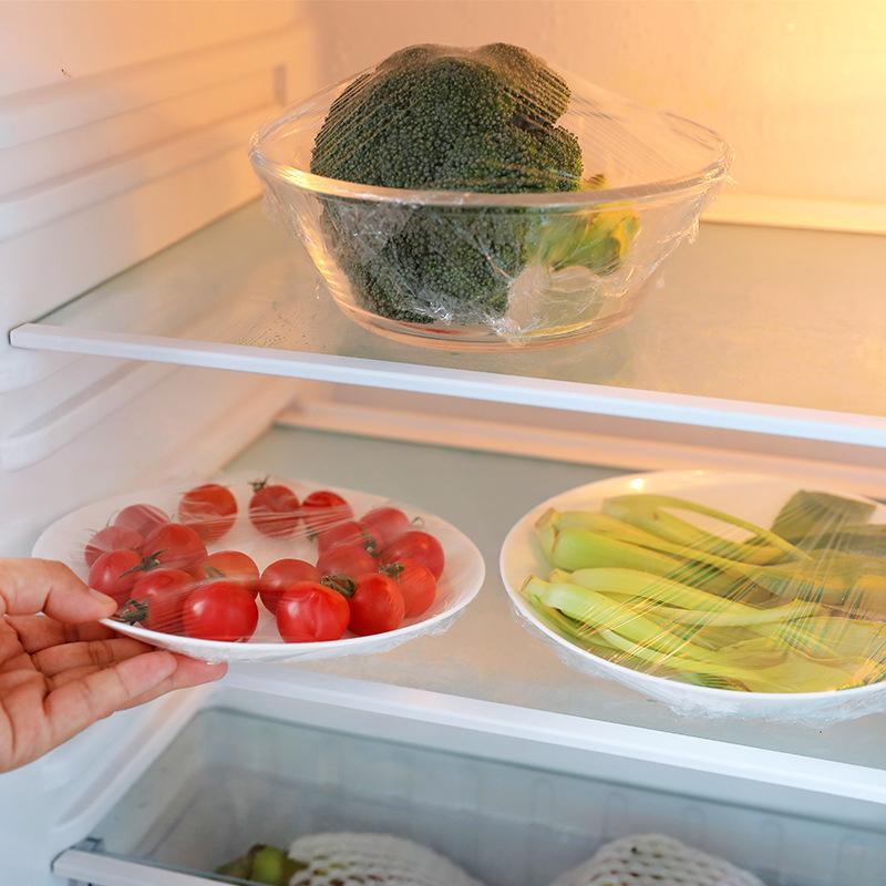 30M/Roll Kitchen Clear Disposable PE Fresh Keeping Film Food Refrigerator Refrigerated Fruits and Vegetables Food Cling Film