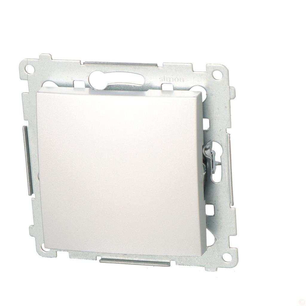 Single-pole switch 16AX, matte silver Simon54