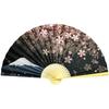 Japanese-Style Large Hanging Fan Handmade Mount Fuji Paper Folding Fan Unfold 90cm Wall Home Decoration