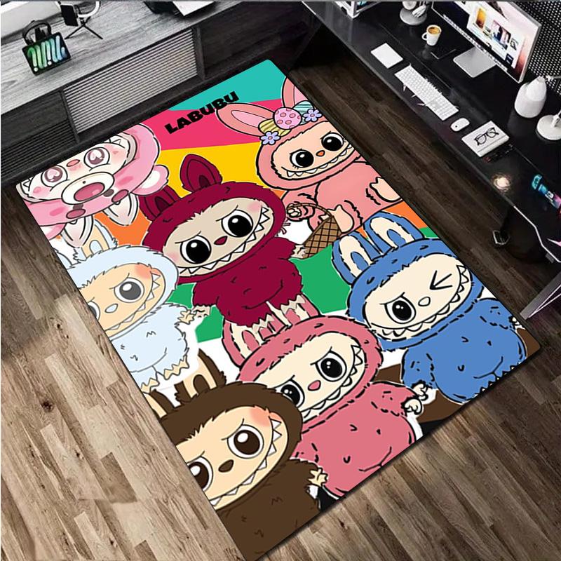 LABUBU Cute Rug - Home Office Carpet Room Computer Chair Mat Festival Gift