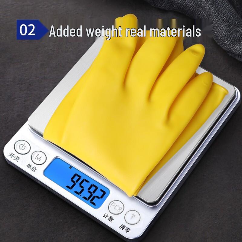 Yizhi Select Heavy-Duty Rubber Cleaning Gloves, 4 Pairs