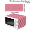 Red White Plaid Oven Dust Cover 35x85cm Dustproof Polyester Machine Protector for Home Kitchen Appliance Dust Cover