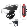 USB Rechargeable Bike Light Set Practical Bicycle-Front Headlight-and Back Taillight Easy to Install Cycling Accessories
