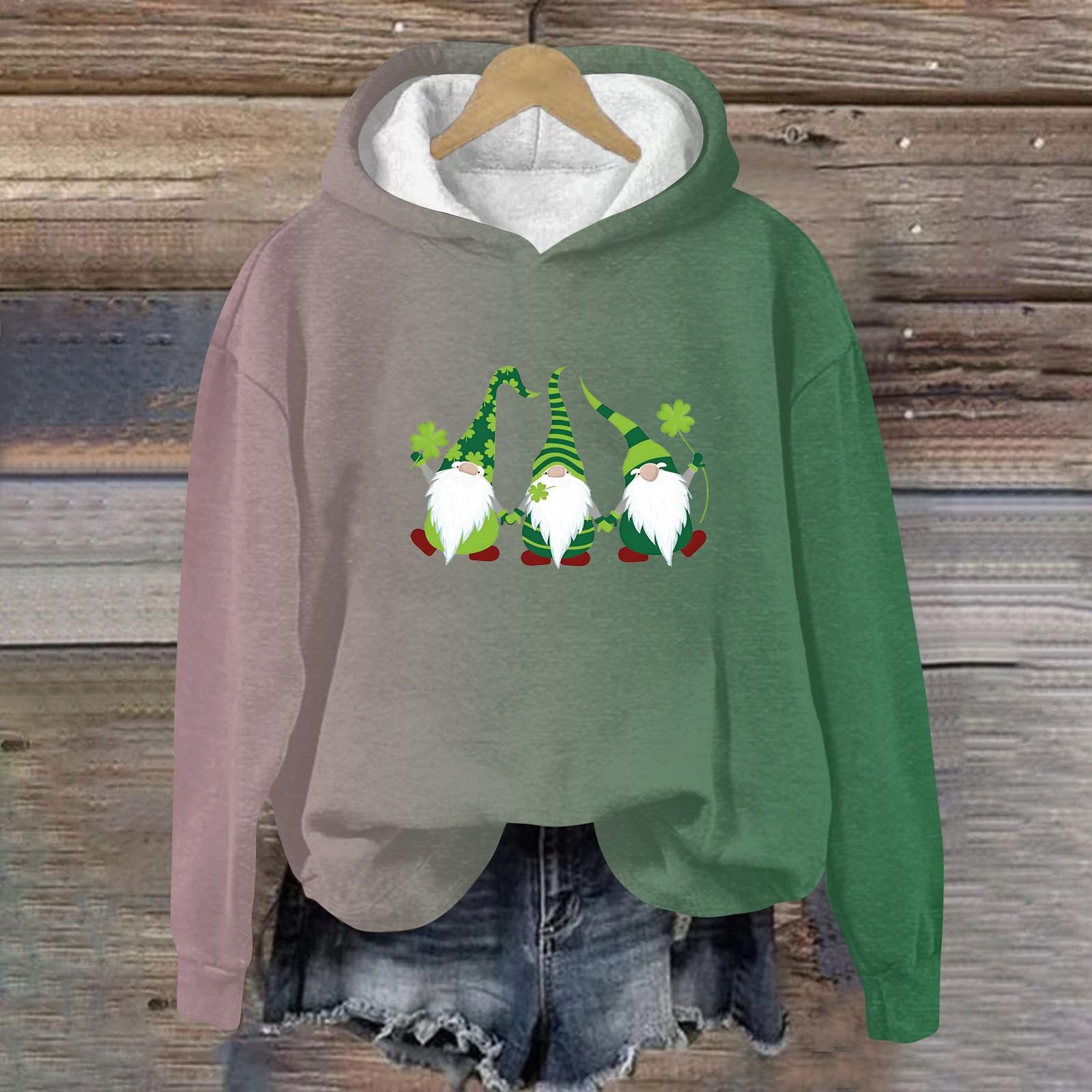 

Women s Fashion Daily Versatile Casual Sweatshirt Pattern Daily Long Sleeve Printed Top Sweatshirt M білий