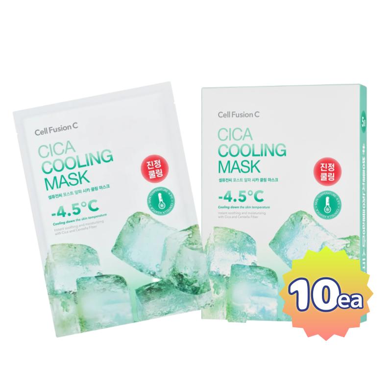 

Cell Fusion C Cica Cooling Mask | Intense Soothing & Instant Heat Relief for Sensitive Skin | 27g x 10 Sheets (Value Pack)
