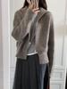 Petite 2026 Autumn/Winter Wool Pleated High-Waisted A-Line Skirt, Slimming Mid-Length Women's Fashion