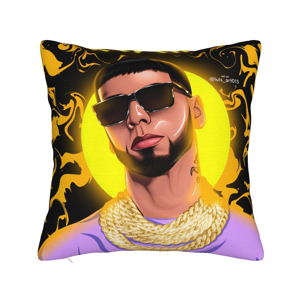 Puerto Rican Rapper A-Anuel AA Pillowcases  Retro Trendy Pillow Case For Sofa Car Home Decor Soft Pillow Cover