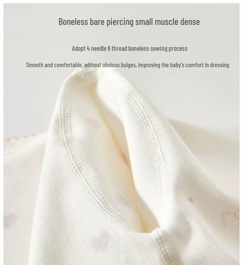 Pure Cotton Long Sleeve Baby Bodysuit for All Seasons