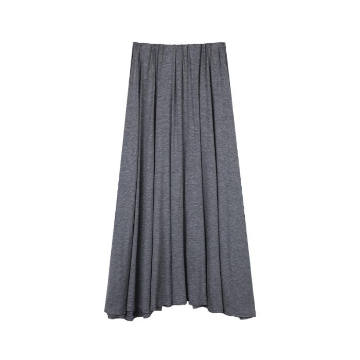 

Юбка Женская Летняя Новая Эластичная С Высокой Посадкой Средней Длины Драпировка А-силуэта Платье с Большим Воланом S