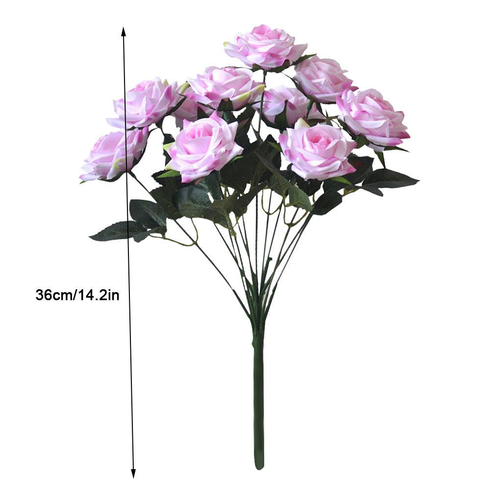 12 head Artificial Rose Bouquet Simulation Flower Wedding Party Decor Rose