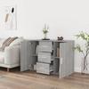VidaXL Buffet Sonoma Grey 91x29.5x65 Cm Engineered Wood 823348