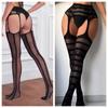 SIMPLEJEWEL 1/2/3pcs Women's Garter Belt Fishnet Tights Stockings High Waisted Suspender Pantyhose