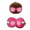 Cuscino da Collo Creativo 2 in 1 Portatile Cartone Animato Copriocchi da Viaggio Maschera da Sonno Multifunzionale in Velluto Ufficio