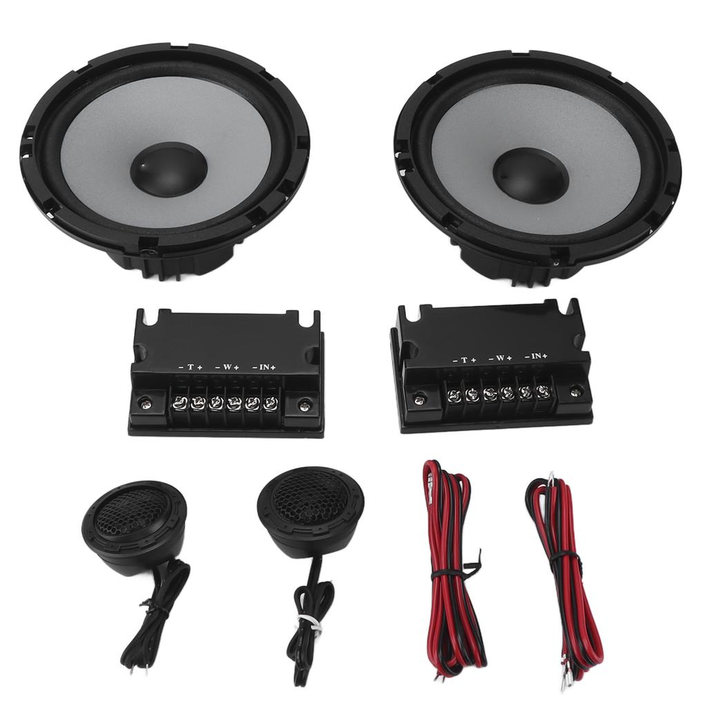 2 st 6,5 tums koaxialhögtalare för bil, universell, fullfrekvens, 4 Ohm, 12V för bilstereo