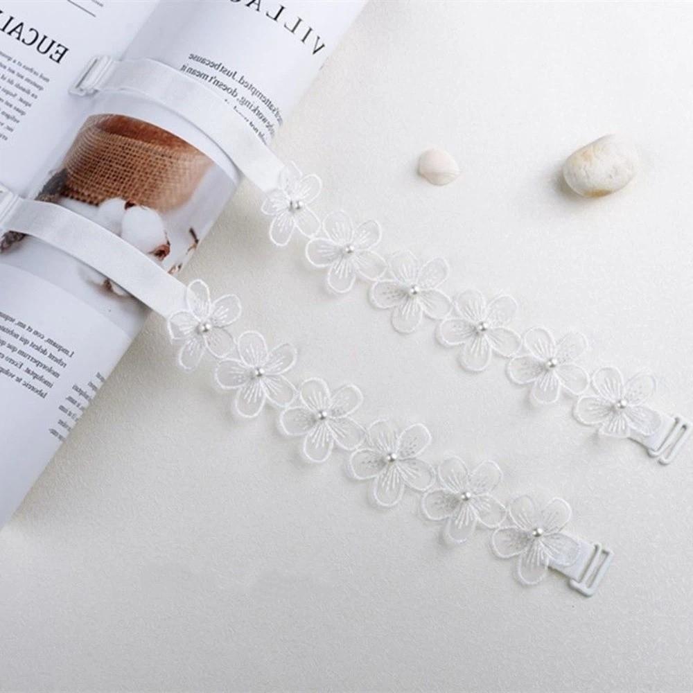 

Sexy Anti-slip Lace Bra Strap Elastic Butterfly Flower Shape Shoulder Strap Adjustable Floral Bra Straps Bridal Wedding Party One Size