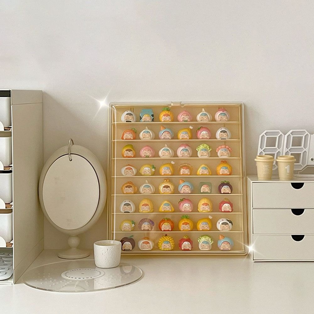 Acrylic 8 Layers Display Cabinet Wall Mounted Figures Storage Cabinet Dolls Showing Box  for Home