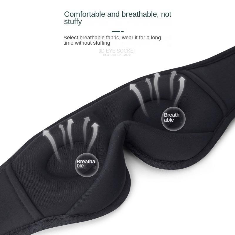 3D Bluetooth 5.0 Drahtlose Augenmaske: Schwarze Schlafmaske mit Stereo-Musik & Augenschutz