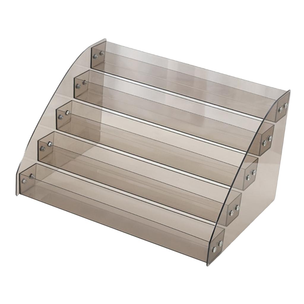 4 Tier Acrylic Riser Makeup Display Stand Multi Layer Organizer Rack Storage Organizers Lipstick for Dresser Collections 6 Tier