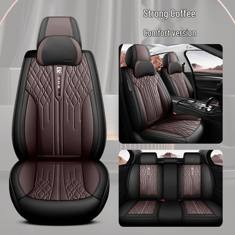 Universal Full Coverage Car Seat Cover - Breathable, Wear-Resistant, Perforated, High-End Cushion for All Seasons