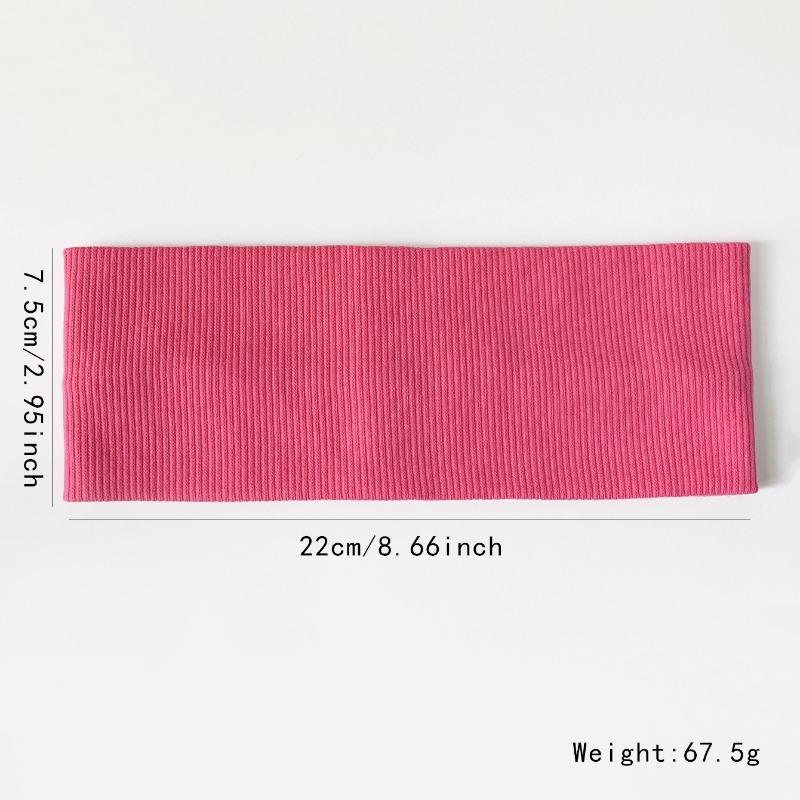 Solid Color Korean Wide Headband Stretchy Knit Hair Sweatband for Women Makeup Gym Yoga Running Fashion Accessory