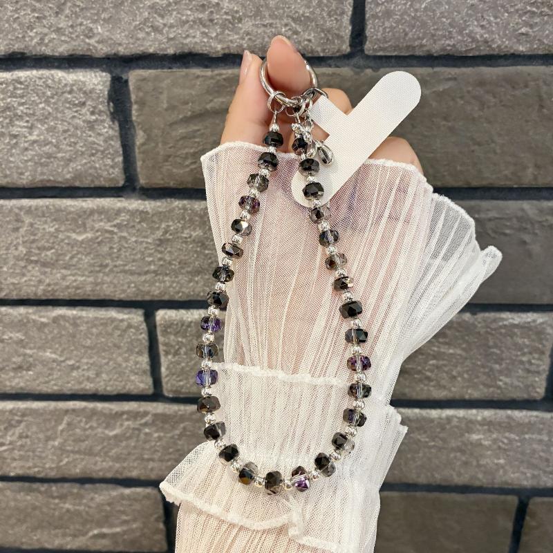 1 Piece Hand-Beaded Wrist Chain Mobile Phone Lanyard High-End Luxury Short Water Drop  Hanging Chain Hand-Held Pendant