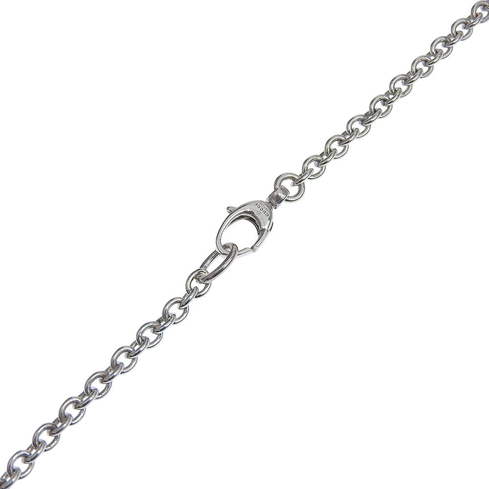 Gucci Interlocking G Necklace Silver925 26.4g Unisex Used