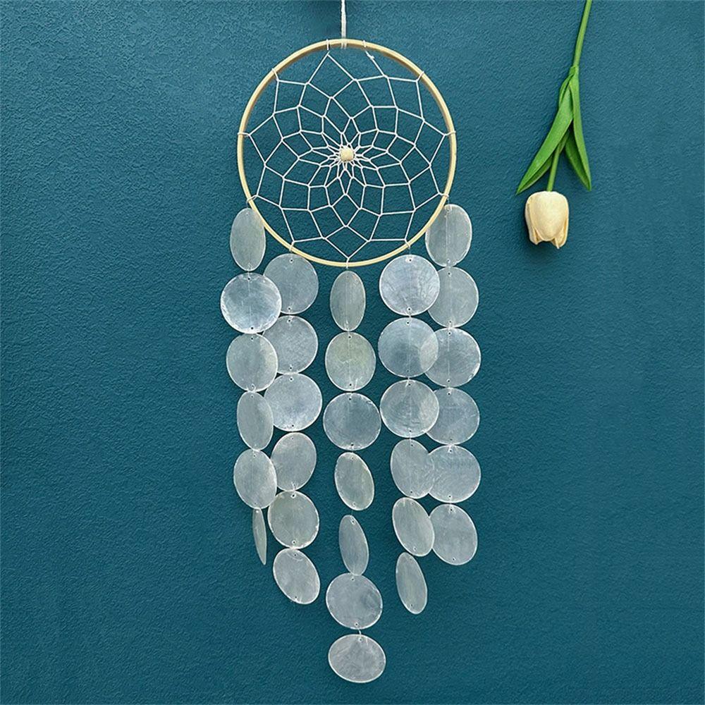 Beautiful Handmade Rainbow Shell Wind Chimes Hanging Home Decor Outdoor Windchimes Seashell Wind Chimes Garden Patio Yard Lawn