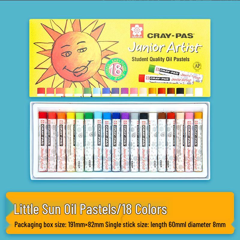 Washable Japan Sakura Oil Pastels: No-Mess Crayons for Kids & Students