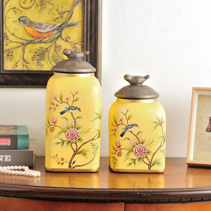 

Новый китайский креативный ручной работы керамический предмет интерьера гостиная декоративный резервуар для хранения прихожая резервуар для хранения