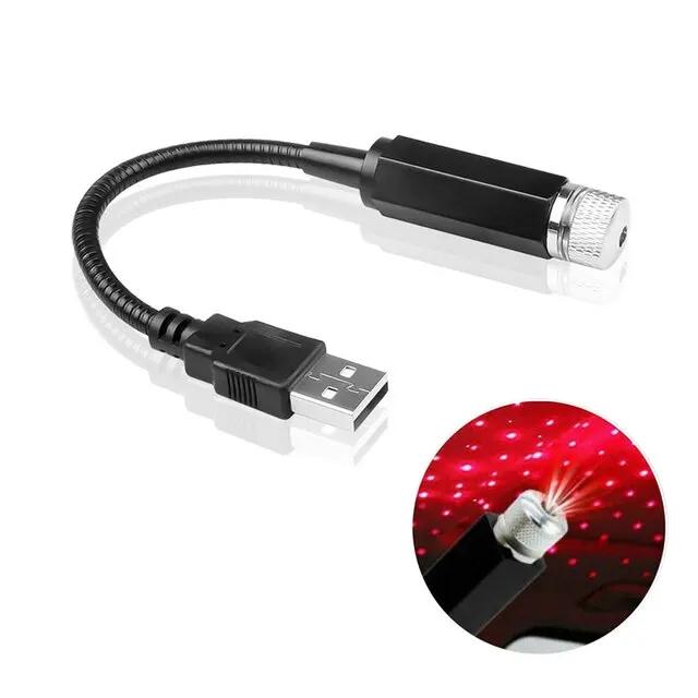 LED Autodak Ster Nachtlampje Projector Sfeer Galaxy Lamp USB Decoratief Verstelbaar voor Auto Dakkamer Plafonddecoratie