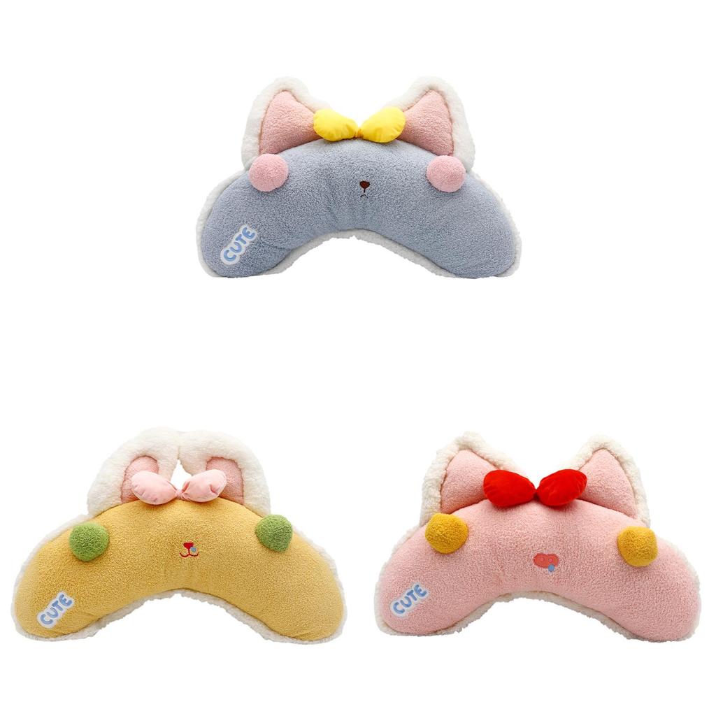 Cozy Cartoon Animal Cushion With Embroidered Cloud Velvet For Bedroom Lounge