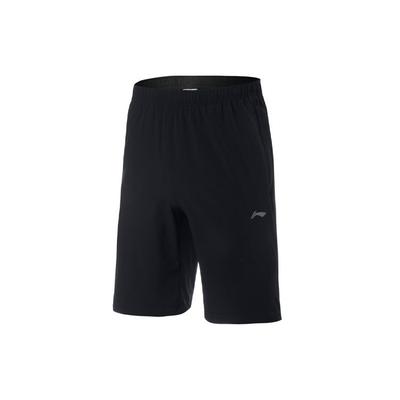 Li Ning Trainingsserie Ademende Geweven Sportshorts Heren Shorts Zwart AKSQ099-1