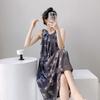 Cotton and silk nightgown women's summer 1011 new high-end vacation style long dress, sleeveless pajamas and loungewear in spring and autumn