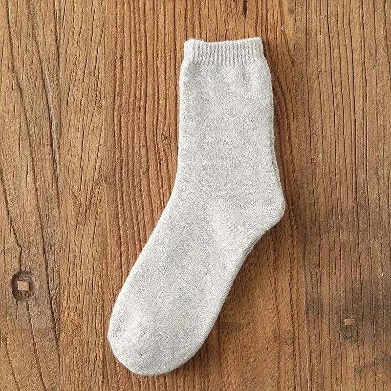 1Pairs Of Winter Men's Thick Socks Classic Business Solid Color Men's Socks To Keep Warm And Continue To Heat