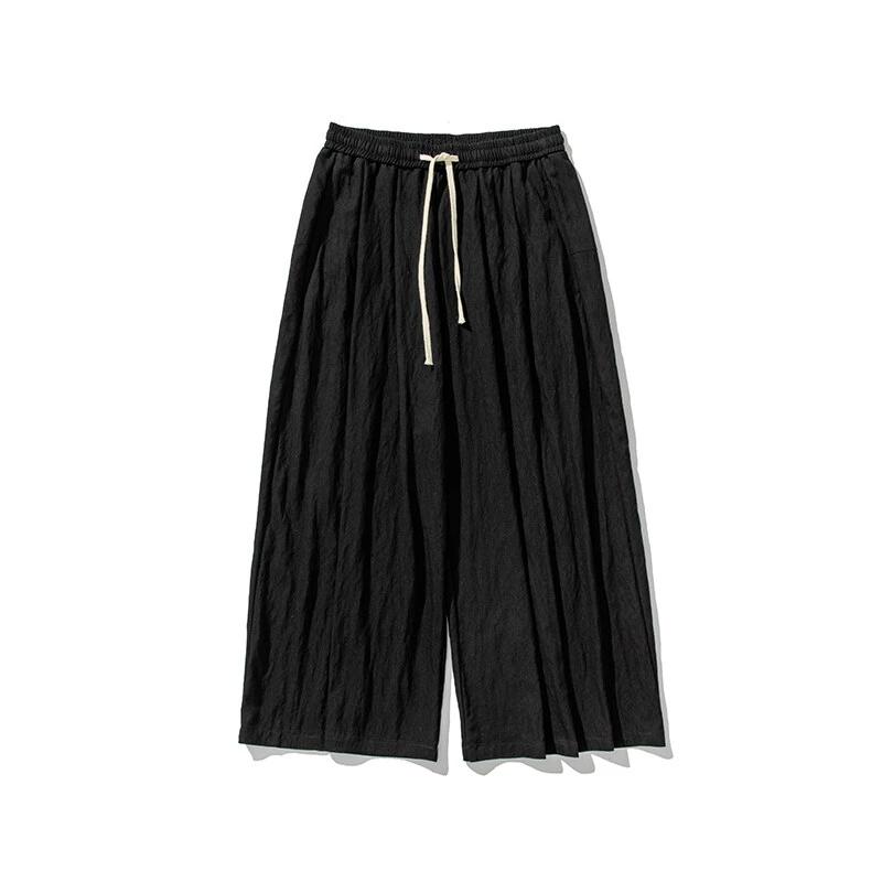 Men Loose Wide Leg Pants Men Casual Oversized Straight Pants Male Oversize Jogger Harajuku Pants Chinese Style Men Trousers
