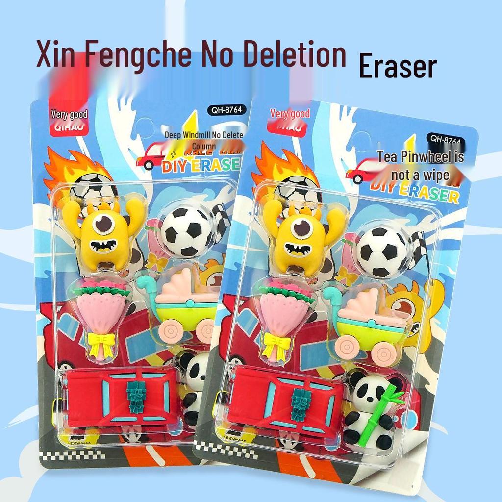 Adorable Cartoon Mini Eraser Set for Students – Perfect Back-to-School Gift