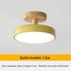 Minimalistische nordische LED-Deckenleuchte mit Holzkörper für die Beleuchtung von Hausfluren