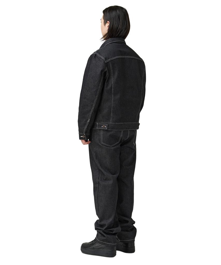Laugher [Non-Faded] Trucker Denim Jacket - Black