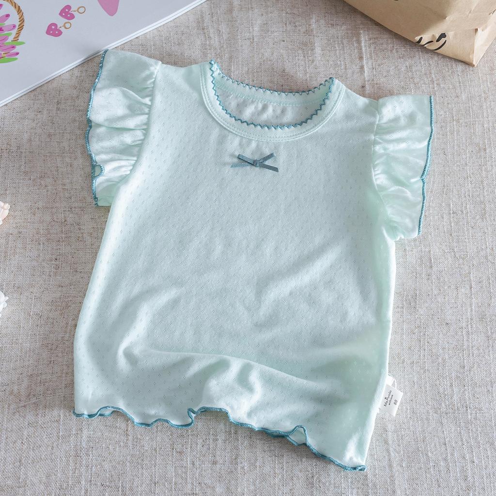 Girls Summer Sweet Cute Short Sleeve T Shirt Two Piece Set Baby Fashionable Casual Outfit For Kids