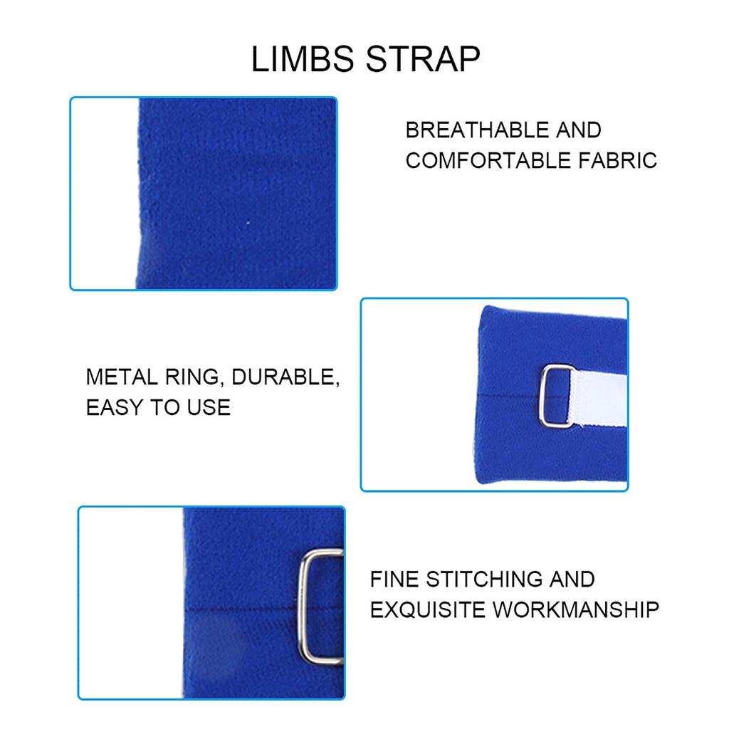 2 st Lemmar Fästrem Händer Fötter Lem Fästrem Bälte för Sängliggande Patient