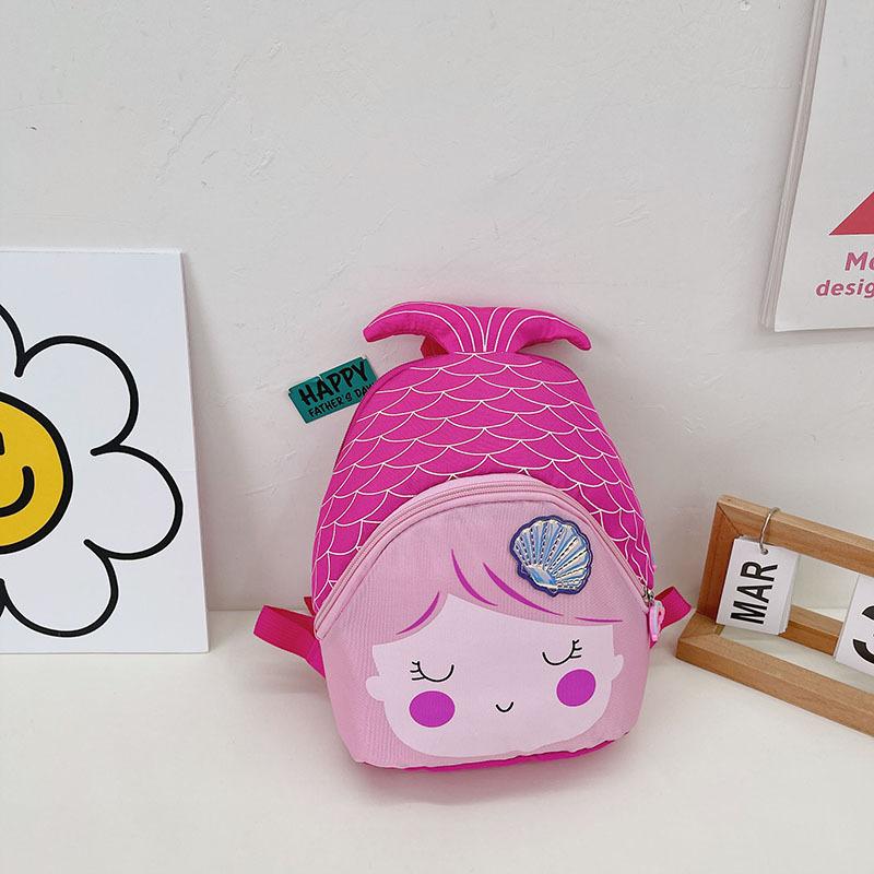 

School bag new mermaid children s girl cute foreign style backpack baby snack backpack рожевий червоний колір